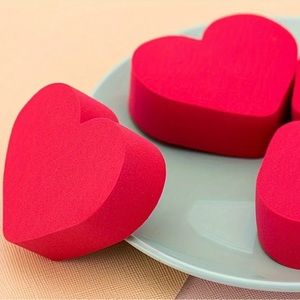 5pcs Powder Puff Sponge Puff Heart-shape Wet And Dry Use Makeup Cosmetic Tool